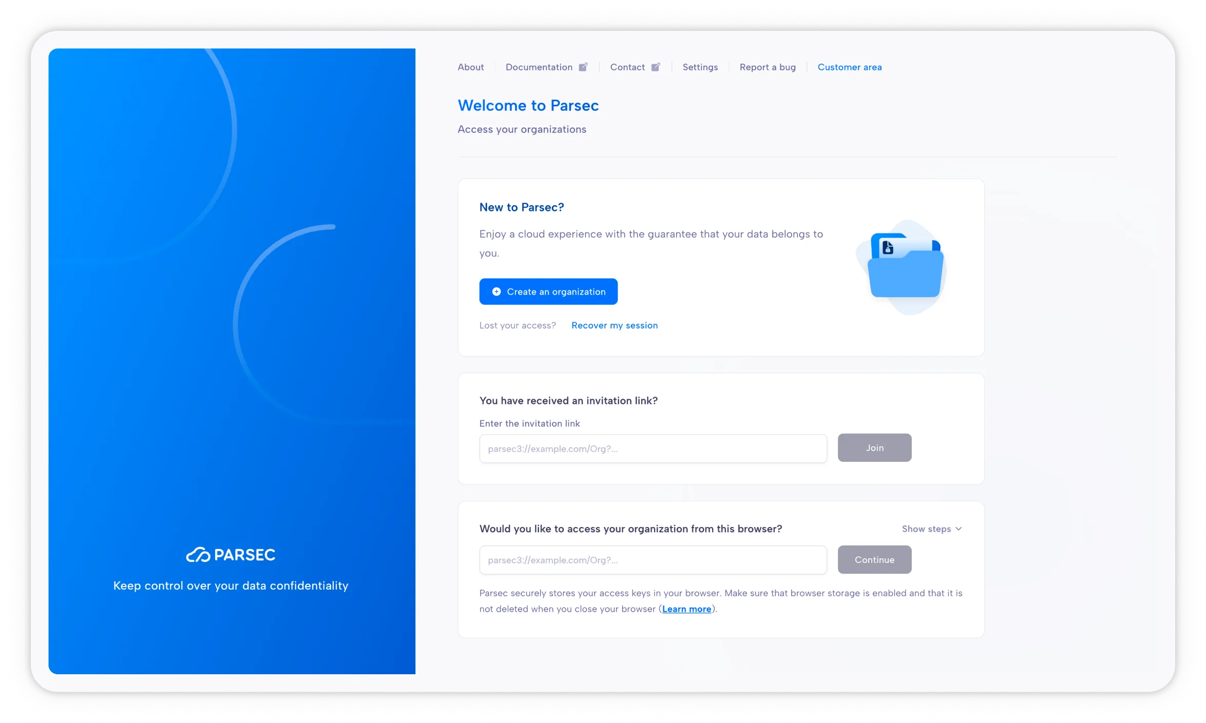 Homepage Parsec